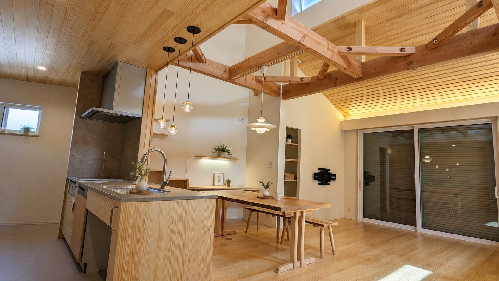 木のぬくもりを感じる空気がきれいな家