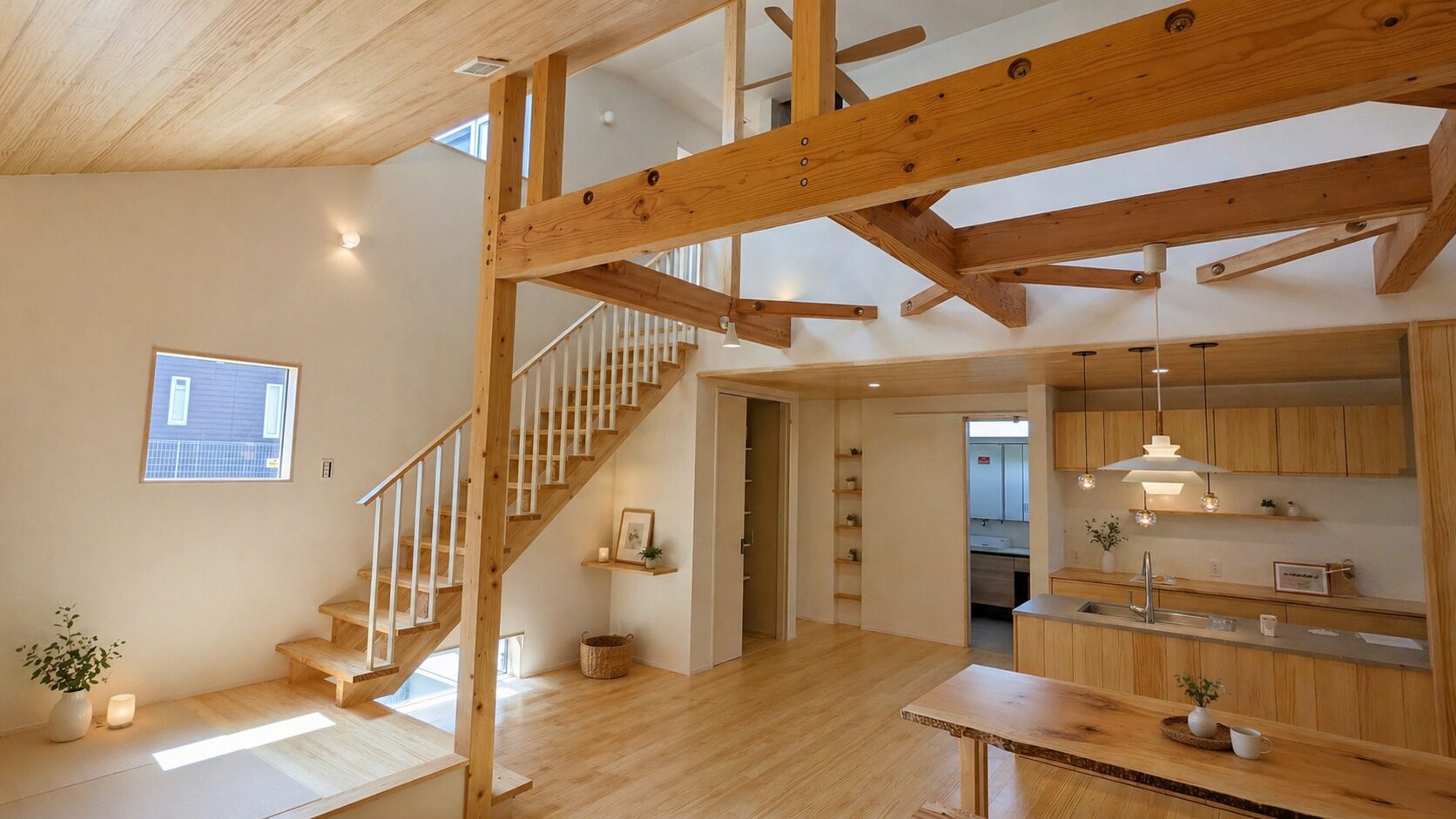 木のぬくもりを感じる空気がきれいな家